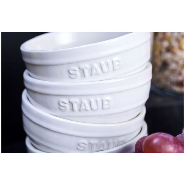 Stoneware, 6.5-inch / 2-pc, Large Universal Bowl Set, white, large 3