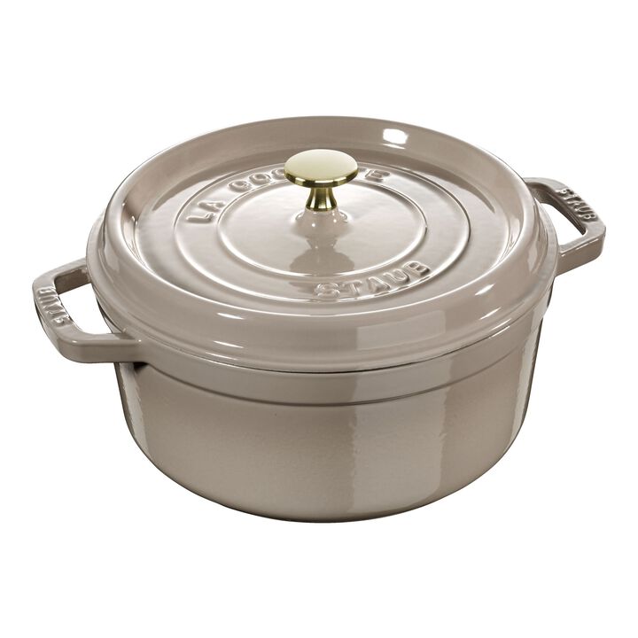 La Cocotte, 4 qt, Round, Cocotte, Sesame, large 1