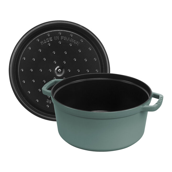 Cast Iron, 7 qt, Round, Dutch Oven, Eucalyptus, large 3