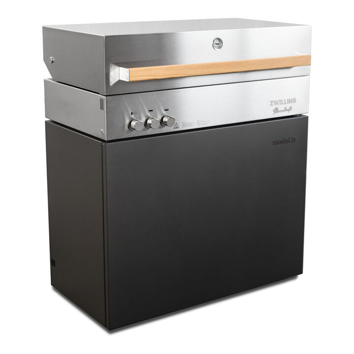 Flammkraft Model D, Propane gas grill, deep umbra, large 1