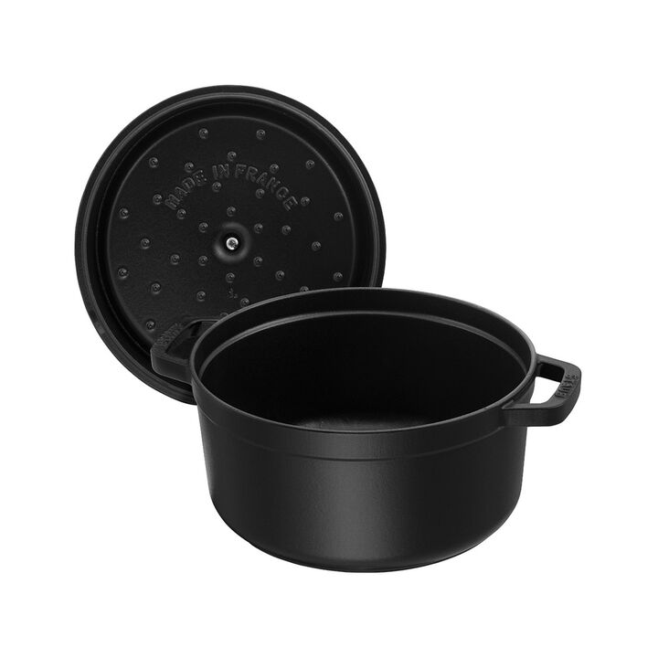 Cast Iron, 7 qt, Round, Dutch Oven, Black Matte, large 3
