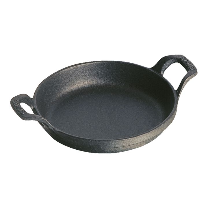 Cast Iron, 7.5-inch, Round, Gratin Baking Dish, Black Matte, large 1