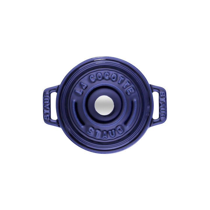 Cast Iron, 0.275 qt, Mini Round Dutch Oven, dark blue, large 2