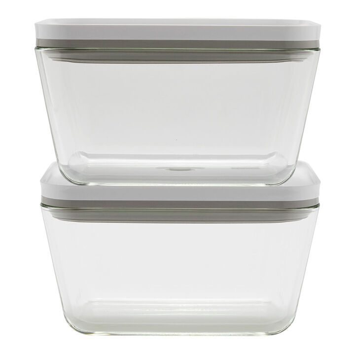 Fresh & Save, L / 2-pc, Large Vacuum Container, Glass, Grey, large 1