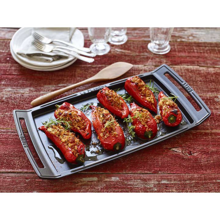 Cast Iron, 18.25 inch x 9.5-inch, Double Burner Griddle / Plancha, large 2