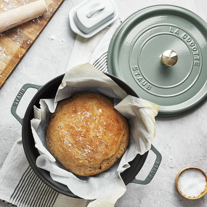 Cast Iron, 7 qt, Round, Dutch Oven, Eucalyptus, large 2
