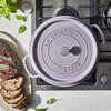 Cast Iron, 4 qt, Round, Dutch Oven, Lilac, small 3