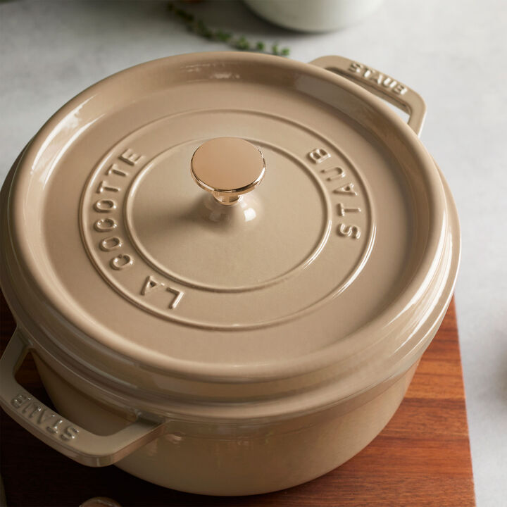 La Cocotte, 4 qt, Round, Cocotte, Sesame, large 3