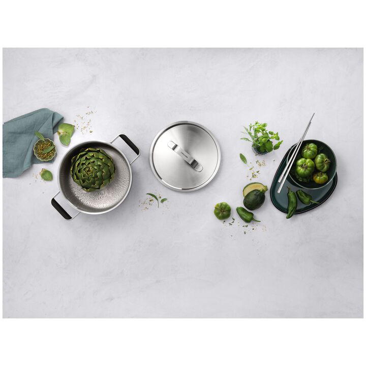 Pure, Pots and pans set, 6-pc, 18/10 Stainless Steel, large 3