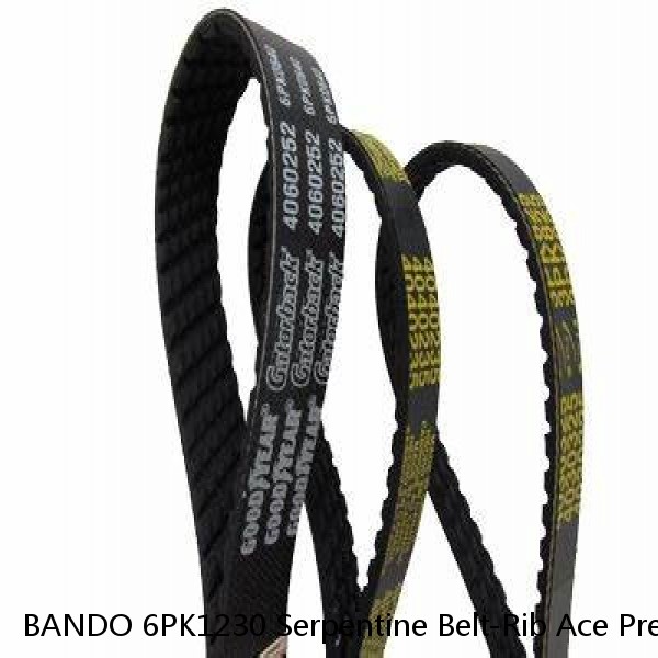 BANDO 6PK1230 Serpentine Belt-Rib Ace Precision Engineered V-Ribbed Belt 